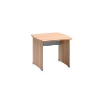 Gautier - Bureau Droit Hêtre Ambré L 80 X P 80 Cm Piètement Plein Bois - Jazz