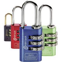 Burg Wächter 2er Set Duo 88 20 f sb Lucchetto Blu, Verde, Rosso, Nero Serratura a combinazione numerica