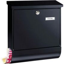 Burg Wächter 31460 vario 8672 s Boîte aux lettres Tôle d'acier noir avec serrure à clé S941621