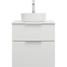 Burgbad - Eqio Keramik-Aufsatzwaschtisch rund, mittig, inklusive