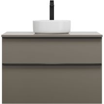 Burgbad - Eqio Keramik-Aufsatzwaschtisch rund, mittig, inklusive