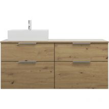 Burgbad - Eqio mueble bajo para lavabo con consola, recorte a la