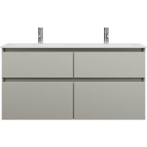 Burgbad - Lin20 Mineralguss-Doppelwaschtisch Weiß Glänzend