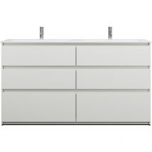 Burgbad - Lin20 Mineralguss-Doppelwaschtisch Weiß Glänzend