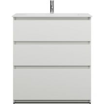Lin20 Mineralguss-Waschtisch Farbe Weiß Glänzend - Burgbad