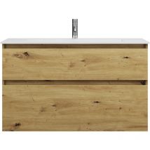 Lin20 Mineralguss-Waschtisch Weiß Glänzend inklusive - Burgbad