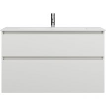 Burgbad - Lin20 Mineralguss-Waschtisch Farbe Weiß Matt inklusive