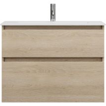 Lin20 Mineralguss-Waschtisch Weiß Matt inklusive - Burgbad