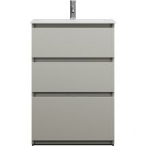 Burgbad - Lin20 Mineralguss-Waschtisch Farbe Weiß Matt inklusive