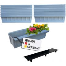 Euro-Paletten Blumenkästen-Einsätze inkl. Bewässerungsmatte 37,3cm Pflanzkasten für Europalette Palette Balkonkasten Blumentopf aus stabilen