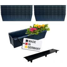 Euro-Paletten Blumenkästen-Einsätze inkl. Bewässerungsmatte 37,3cm Pflanzkasten für Europalette Palette Balkonkasten Blumentopf aus stabilen