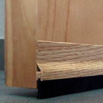 Burlete Bajo Puerta 092Cm Adhesivo Cepillo Aluminio Roble Burcasa