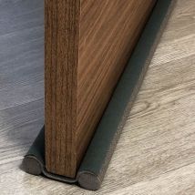 Burlete Bajo Puerta 095Cm Doble Rollo Pvc Gris Burcasa