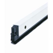 Alma - Burlete Bajo Puerta 102Cm Tornillos Cepillo Aluminio Blanco lock-2