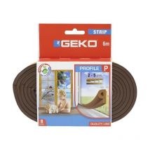 Geko - wurko burlete caucho perfil p6 marron , Burlete perfil de goma epdm para puertas y ventanasRollo de 6mtsPara rendijas de 2 a 5mmColor
