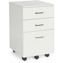 Bizzotto - Bürokommode 'nadir' Mit Rollen Und 3 Schubladen Für Schreibtischhöhe 65 Cm -weiß