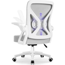 Bürostuhl, Bürostuhl Ergonomisch Mit Hochklappbaren Armlehnen,einstellbare Lendenstütze,höhenverstellbarer Schreibtischstuhl, Drehstuhl Mit 
