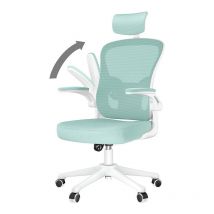 Rattantree - Bürostuhl Ergonomisch Schreibtischstuhl mit Verstellbarer Kopfstütze, Armlehnen, Lendenwirbelstütze, Drehstuhl Wippfunktion - Chefsessel