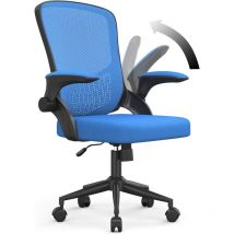 Bürostuhl Ergonomisch - Schreibtischstuhl mit Lendenwirbelstütze - Bürostühle mit Armlehne - Blau