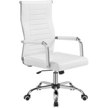 Yaheetech - Bürostuhl Ergonomischer Schreibtischstuhl mit hoher Rückenlehne, Drehstuhl mit Armlehnen, Computerstuhl Höhenverstellbar, Arbeitsstuhl