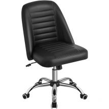 Yaheetech - Bürostuhl ohne Armlehne Schreibtischstuhl Drehstuhl mit Rollen ergonomischer Schreibtischsessel höhenverstellbar Arbeitshocker
