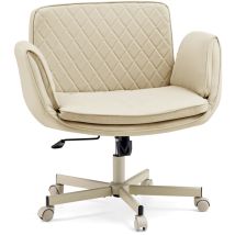 Bürostuhl Schneidersitz / Drehstuhl Criss Cross 10 Pu Beige Hjh Living