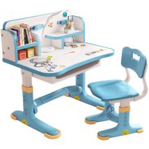 Bürostuhl-Set und TISCH,höhenverstellbarer Lerntisch mit Schubladenstuhl-Set.