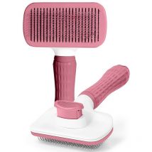 GNCPETS – Bürste für lang- und kurzhaarige Haustiere – Ein-Klick-Design – Edelstahlzähne – Professionelle Pflege