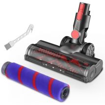 Coavas - Bürste kompatibel mit Dyson Staubsaugern V7 V8 V10 V11, auswechselbare Turbobürste und weiche Walze, geeignet für Teppiche und Hartböden