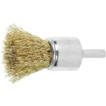 Lessmann - Lessmann Pinselbürste Stahldraht, vermessingt 0,25 mm, Typ: 22X22