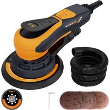 Maxxt - Bürstenlose Elektroschleifer 150 mm, Exenterschleifmaschine 5,0 mm mit Dreikernanschluss, Automatische Bremse-2s, 6 einstellbare