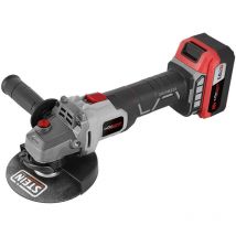 Bürstenloser Schleifer 115 mm mit Griff, 20 V-Batterie 5,0 Ah