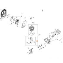Bürstenmäherwelle Modelle BC22S BC220S original oleomac 58070045R