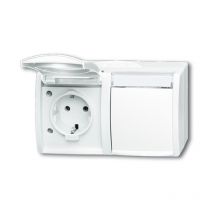 Jaeger 2084-0-0715 cee 7/3 blanc prise de courant 2CKA002084A0715 - Busch