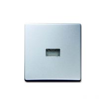 2107-33 plaque de recouvrement, commutateur inverseur de contrôle, argent aluminium, protégé contre l'eau IP44 - Busch-jaeger