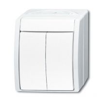 Jaeger 2601/5 W-54 2P blanc commutateur électrique (1085-0-1621) 2CKA001085A1621 - Busch