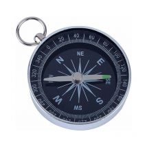 Bussola personalizzata personalizzata in bianco Bussola in alluminio argento da 45 mm Bussola tascabile portatile per campeggio all'aperto