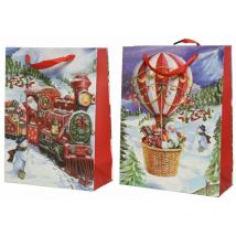 Geschenkverpackung Weihnachten – Maße 42x30x12 cm – Assortierte Designs – Hochwertige Materialien