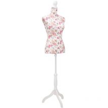 Torana - Buste de couture de femme en coton blanc motifs à rosiers
