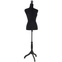 Maison Chic - Buste de couture Mannequin de Femme Mannequin de Couture Noir