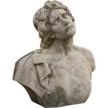 Biscottini - Busto de hombre en piedra L78xPR35xH80 cm