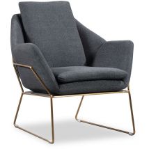 Parumm - Poltrona Imbottita Grigio Antracite Tuy Pärumm 78x78x77 cm con Gambe in Metallo