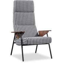Parumm - Poltrona Imbottita Ribe Pärumm Con Stampa In Pied De Poule 83x87x114 Cm