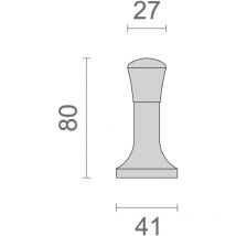 Butoir de plinthe aluminium 8040 finition noire - HERACLES - I-8040NR