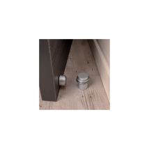 Alpertec - Butée de porte aimantée en Aluminium anodisé argent, cylindrique