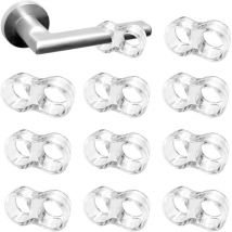 Butées de porte 10 Pièces PVC, Poignée et Bumper de Porte en Silicone Anti-Poignée De Porte Protection (Transparent)