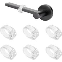 Zolginah Butées De Porte 6 Pièces Pvc Poignée De Porte Butée Porte Bumper Porte En Silicone Anti-poignée De Porte Protection (transparent)
