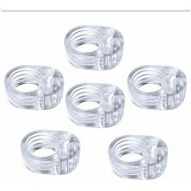 Butées de porte Lot de 6 butoirs de poignée de porte en pvc transparent pour protéger les murs et empêcher les dommages