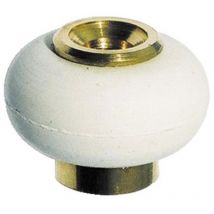 Butoir de sol zamak laitonné ø 30 mm hauteur 30 mm bourrelet blanc avec vis Civic