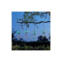 Butterfly Glow in the Dark Pendants Indoor Outdoor Ornament Decoration Metal Beaded Tree Ornament